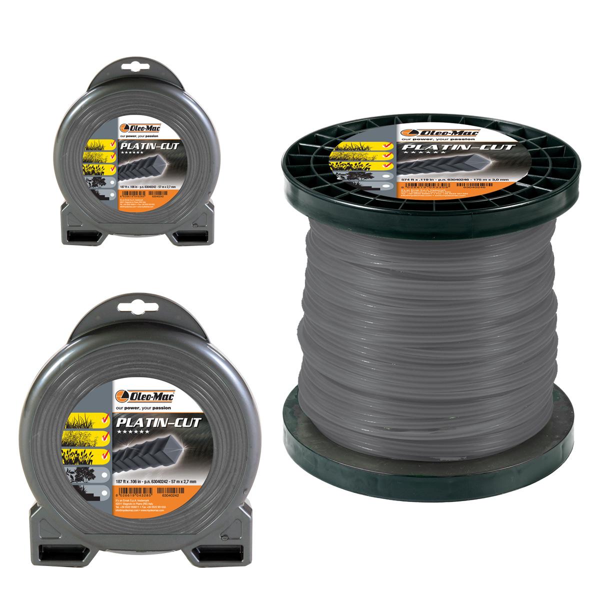 Accesorios para desbrozadoras Hilo Platin-cut con perfil cuadrada serrada_1 | Oleo-Mac