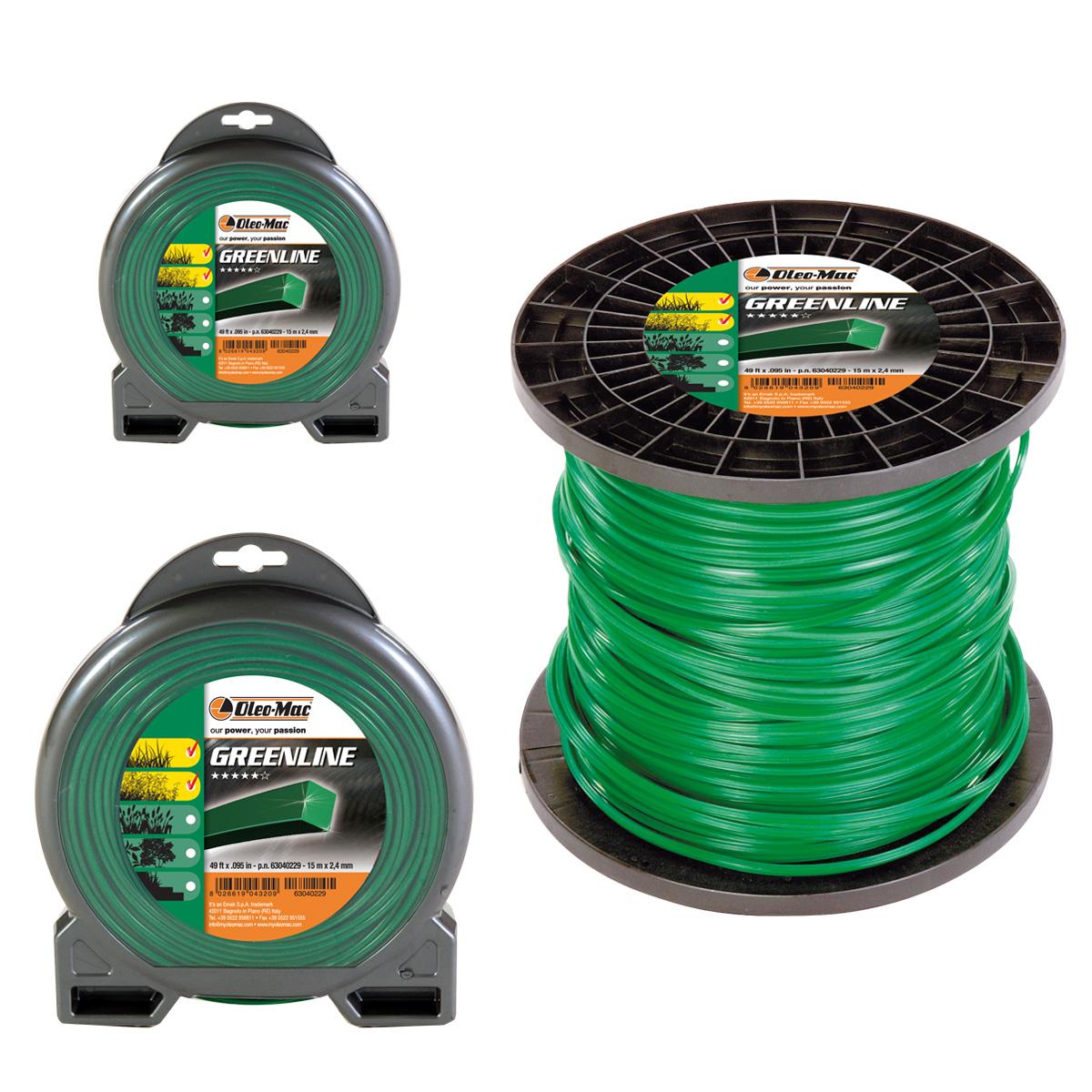 Accessori per decespugliatori Filo quadrato Greenline_1 | Oleo-Mac