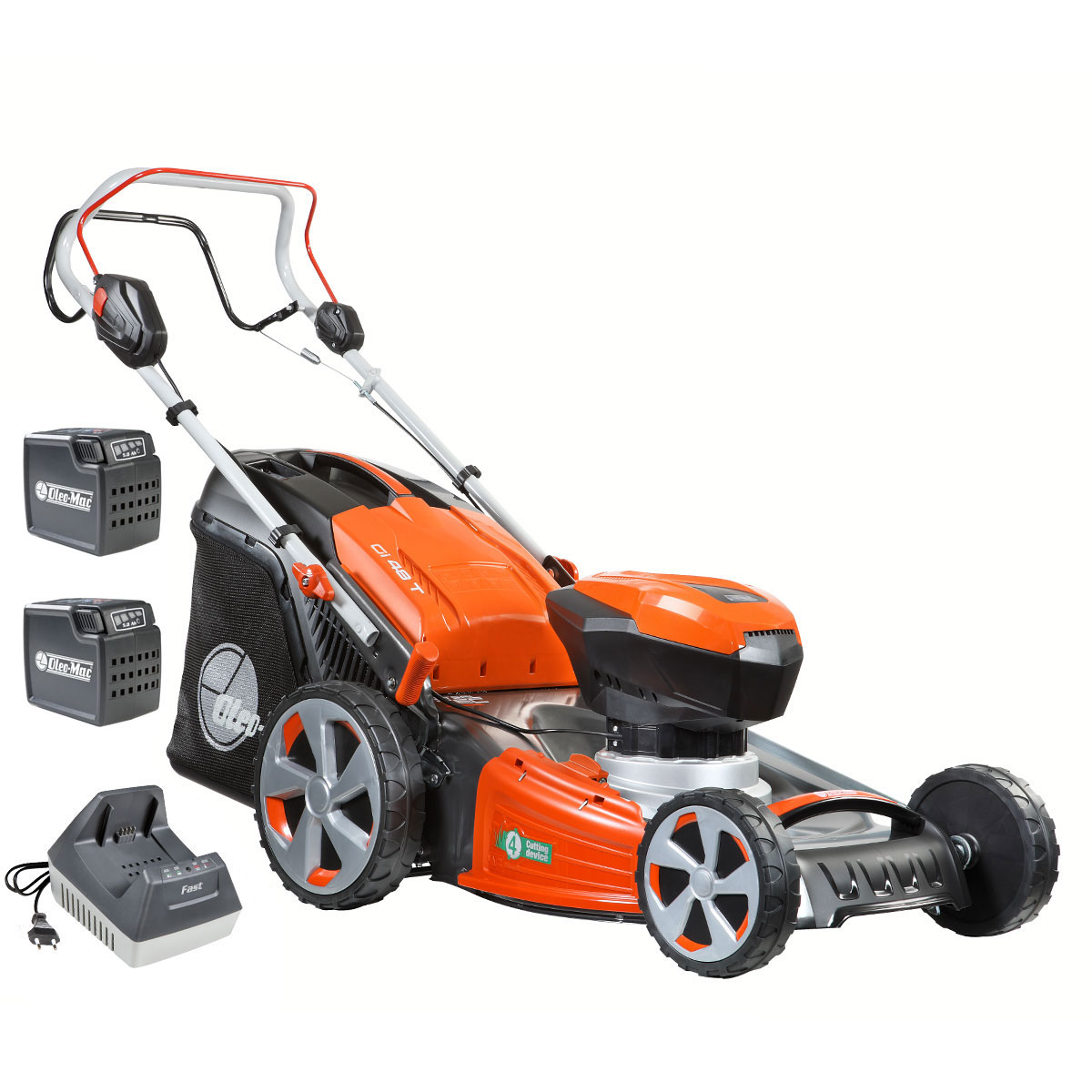 Gi 48 T con 2 batterie Bi 5,0 OM e caricabatterie FAST CRG | Oleo-Mac